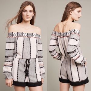 Anthropologie Hei Hei LaRue Off Shoulder Romper M